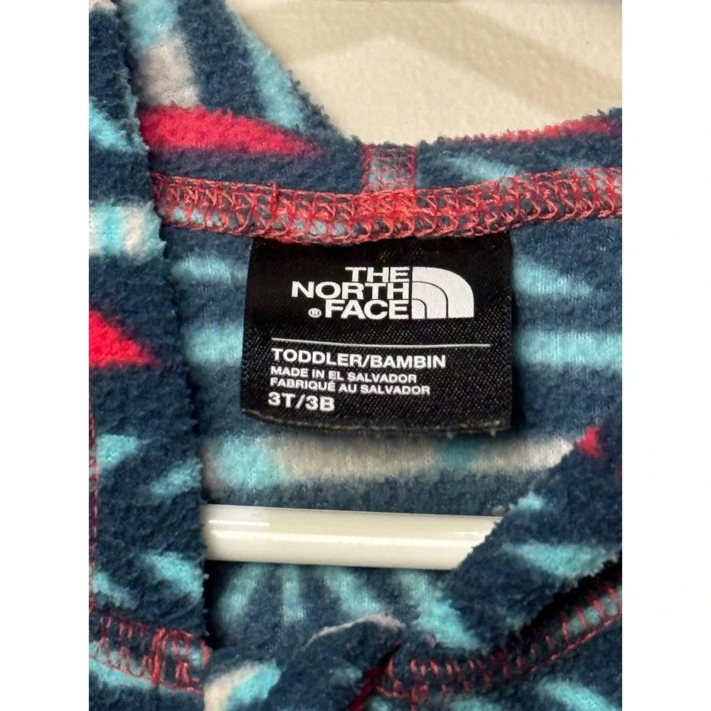 The North Face Toddler Girls‎ Fleece Hoodie Zip Up Jacket 3T Tribal Print Pink